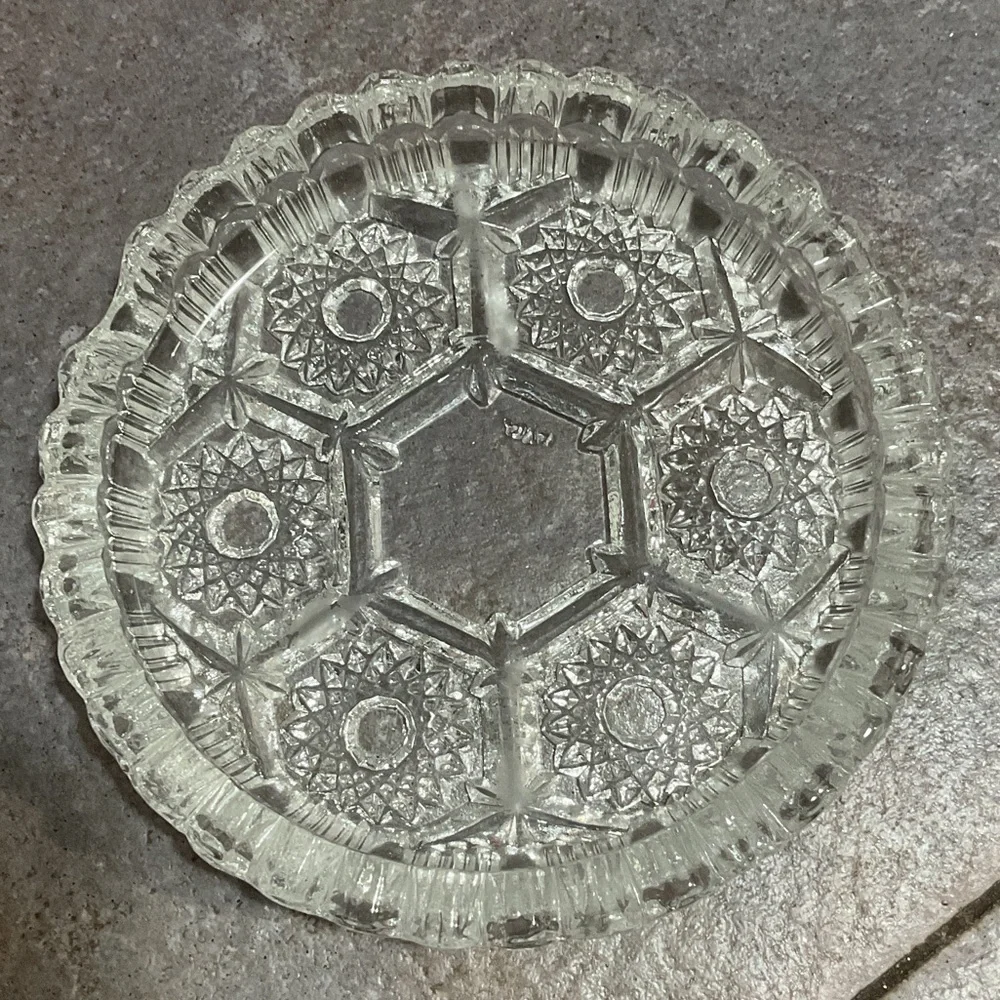 Elegant Clear Glass Decorative Plate